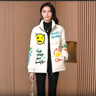 2025冬弗0系列1 衣佳人折扣女装 立领个性可爱图案厚实羽绒服  83