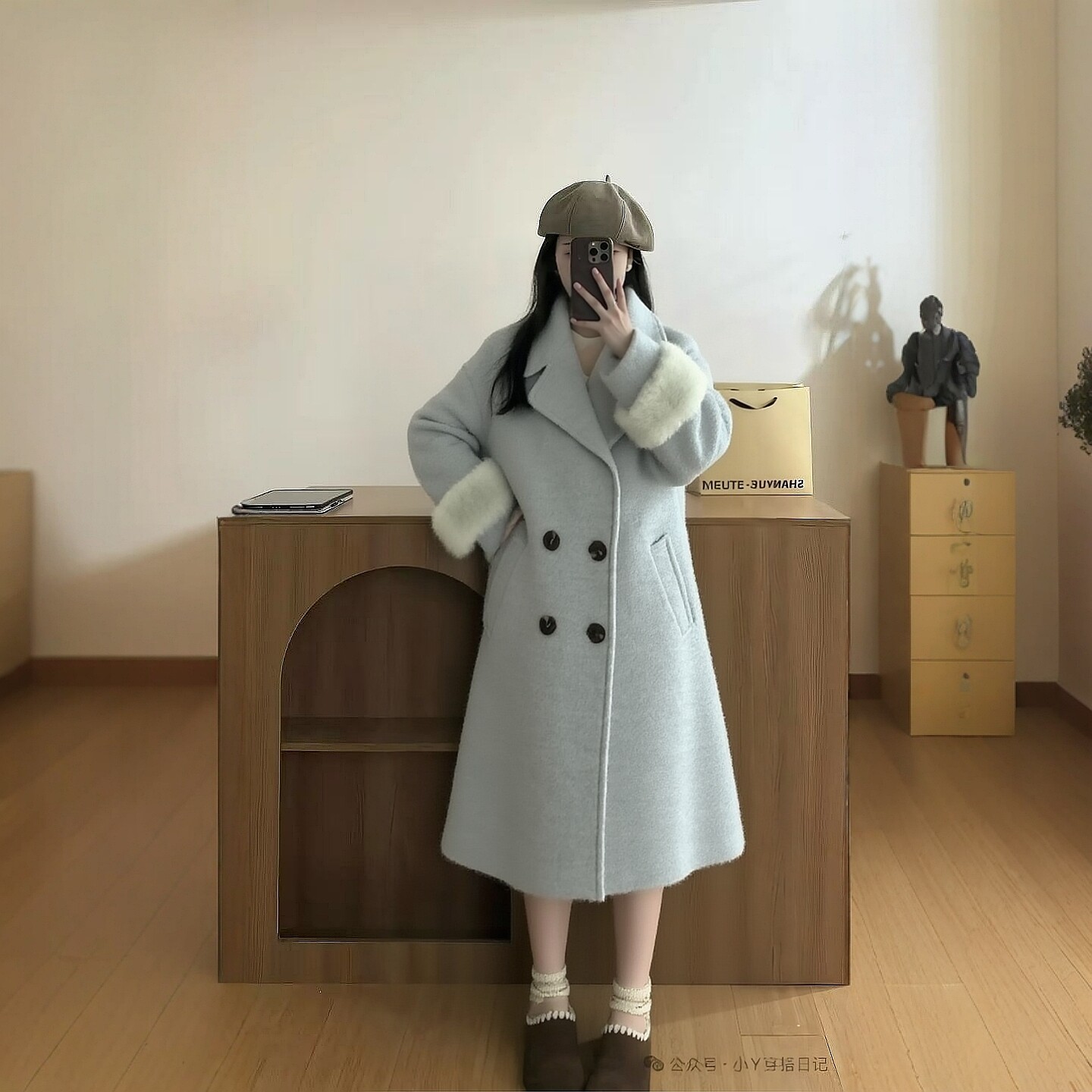 2025冬飘P系列1 衣佳人折扣女装 翻领 个性袖口 呢大衣外套292