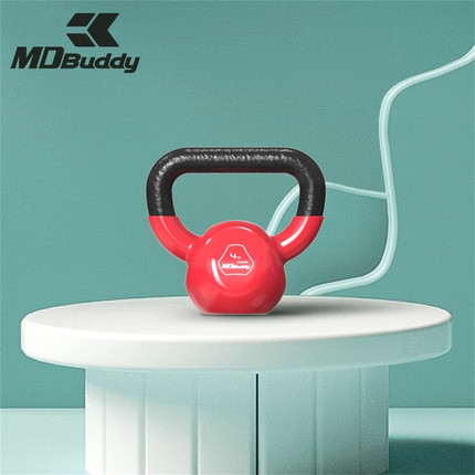 浸塑壶铃 MDBuddy铸铁家用健身实心提壶哑铃8kg练臀kettlebell
