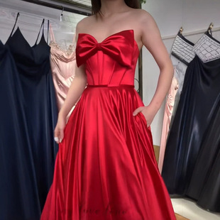 敬酒服新娘高级感轻奢小众抹胸结婚晨袍酒红色订婚出阁回门宴礼服