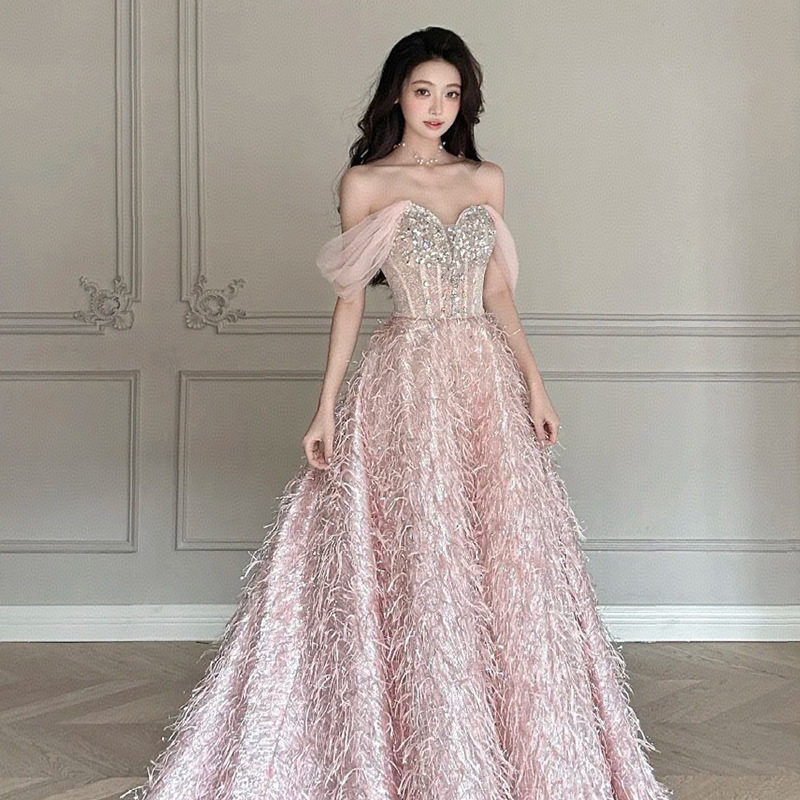 法式晚礼服女2026新款高级感仙气生日宴会高端轻奢小众订婚连衣裙