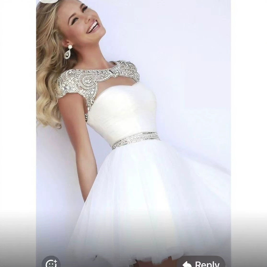 WeddingDress速卖通亚马逊2026新款欧美风海外仓白色重工钉珠婚纱