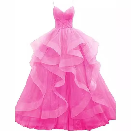 外贸时尚吊带礼服蓬蓬裙活动礼服气质修身跨境年会酒会走秀晚礼服