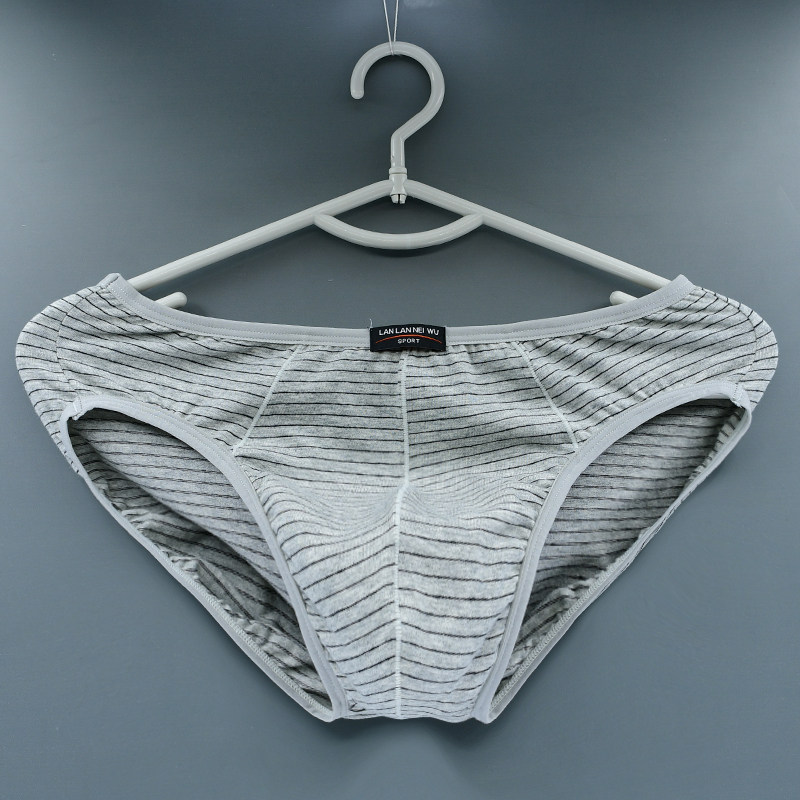 2条男士三角内裤纯棉条纹吸汗透气短裤窄边运动大弹力裤衩学生裤,女士内衣/男士内衣/家居服,男三角内裤,淘宝优惠券,粉丝福利购,淘宝优惠卷