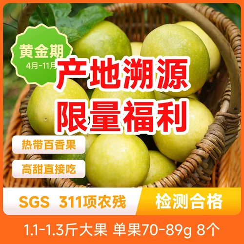 海南黄金百香果果肉细腻果汁充沛口感纯甜新鲜应季包邮限量福利
