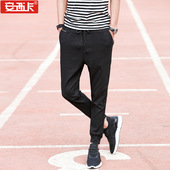 运动 系带 小脚 夏 修身 男夏天 休闲9分裤 男士 休闲裤 束脚 男C