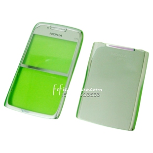 诺基亚NOKIA 后盖 E71手机外壳 镜面 银色 含前壳 原装