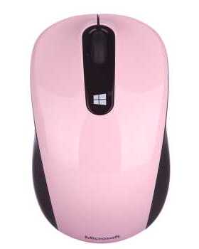 微软Microsoft Sculpt无线便携 光电鼠标 淡雅粉