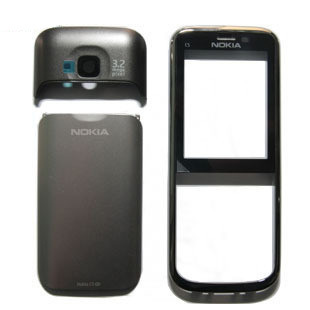 原装诺基亚NOKIA C5-00手机外壳 含前壳 天线盖 后盖 黑灰两色