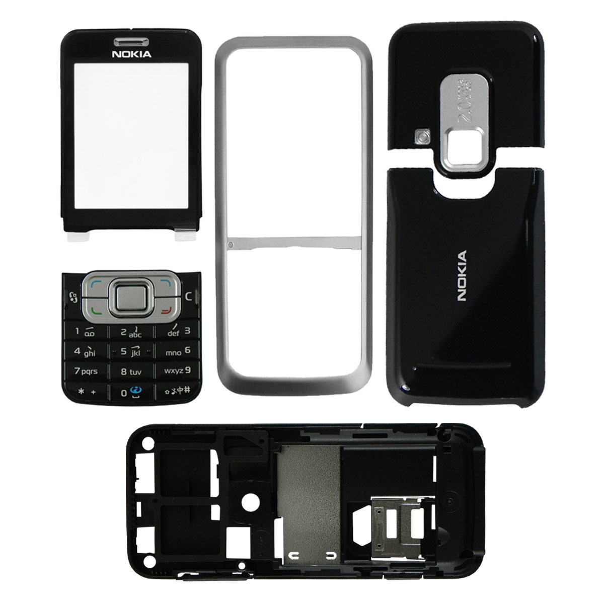 原装诺基亚nokia 6120c外壳 含前壳 镜面 键盘 中板 镜头盖 后盖