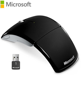 微软Microsoft 无线激光 折叠 ARC 造型美观 舒适 鼠标 黑色