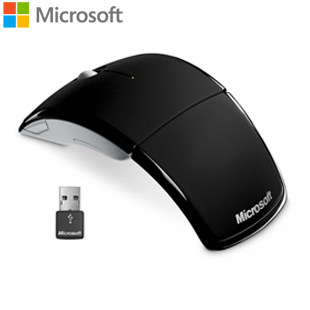 微软Microsoft 无线激光 折叠 ARC 造型美观 舒适 鼠标 黑色
