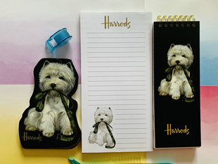 出英国harrods百货线圈便条本异形便条带吸铁便条本