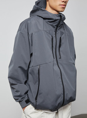 Vavu春秋防水拉链多功能夹克日系户外防风外套山系机能冲锋衣