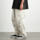 复古立体长裤 美式 男女情侣 丛林裤 Vavues春秋速干轻便褶皱口袋长裤