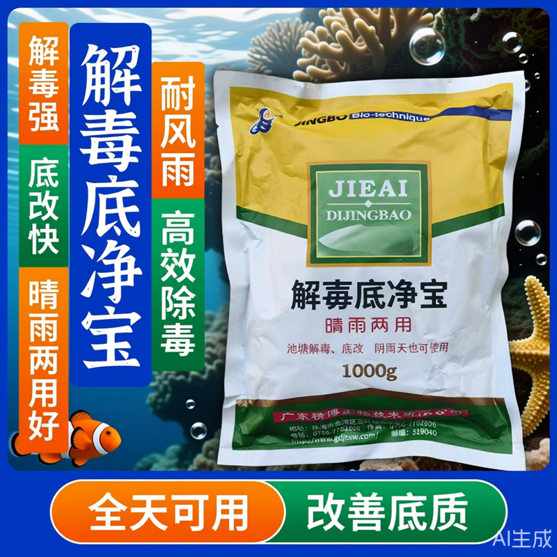 精博解毒底净宝净水王水产养殖虾池鱼塘超强改底调水分解生物颗粒