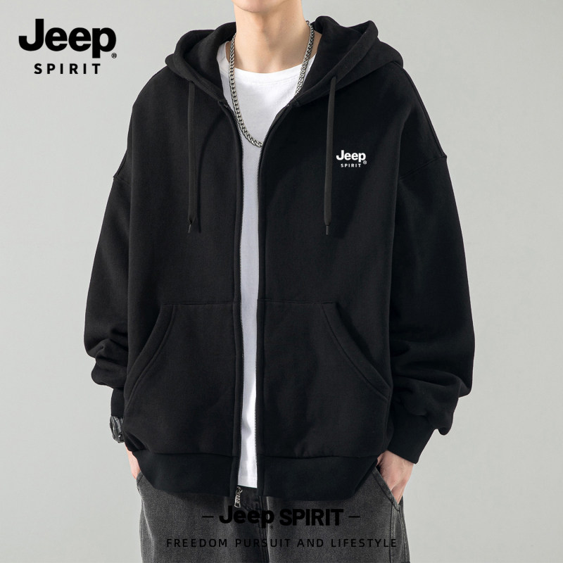 Jeepspirit美式重磅连帽卫衣