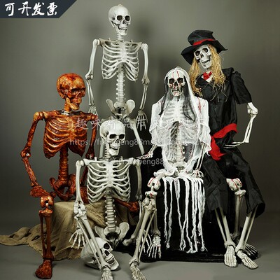 骷髅骨架道具万圣节装饰鬼屋布置