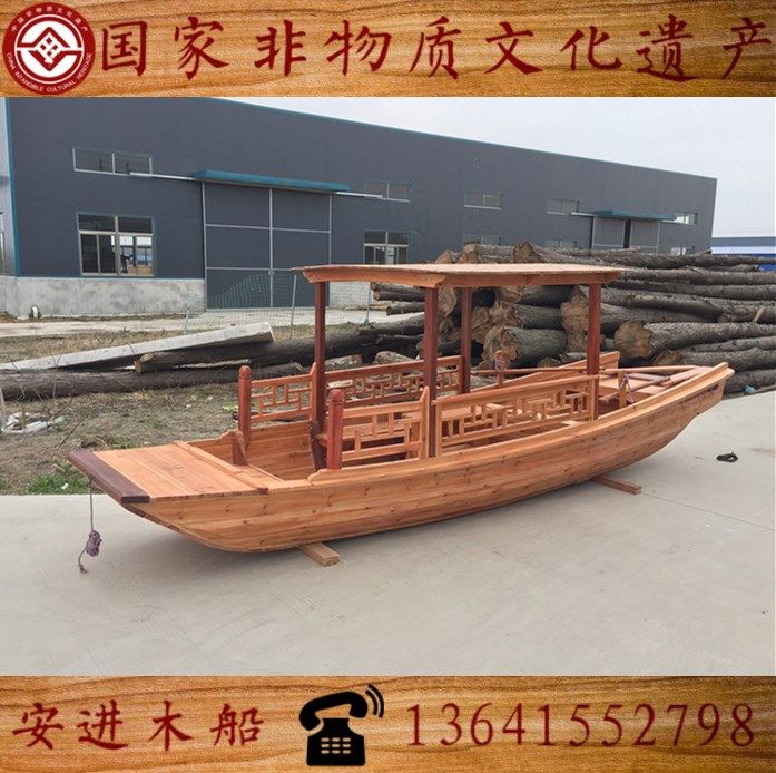 仿古木船/手划木船/小画舫船装工艺船