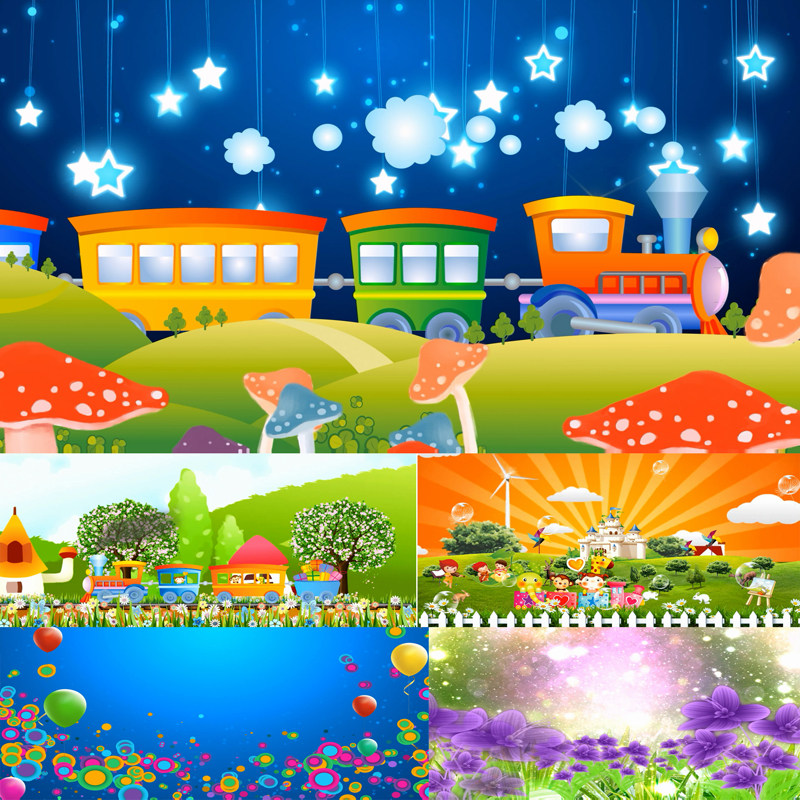 梦想列车晚会led大屏幕高清成品素材儿童幼儿园小学舞蹈背景视频