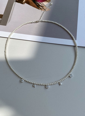 防过敏不掉色 高级感精致简约日常百搭款 星星月亮短款项链锁骨链