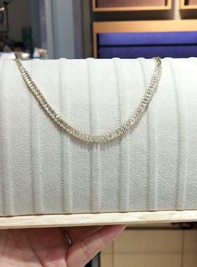 锆石女奢华闪亮项链锁骨颈链