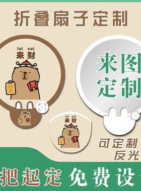 扇子定制反光板折叠扇卡通飞盘扇明星应援广告教育宣传来图定做