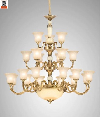 欧式风别墅玉石大吊灯