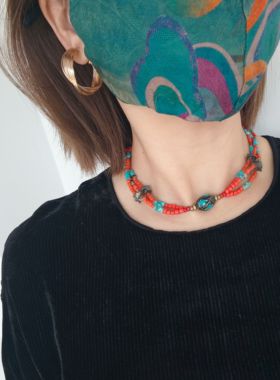 中古印度埃及摩洛哥藏式老海柳银补丁文艺复古项链民族风毛衣链