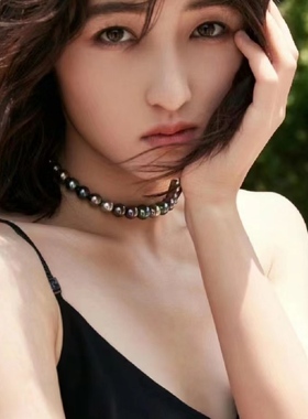 巴洛克天然淡水黑珍珠老银乌木泰国手工纯银珠项链毛衣链