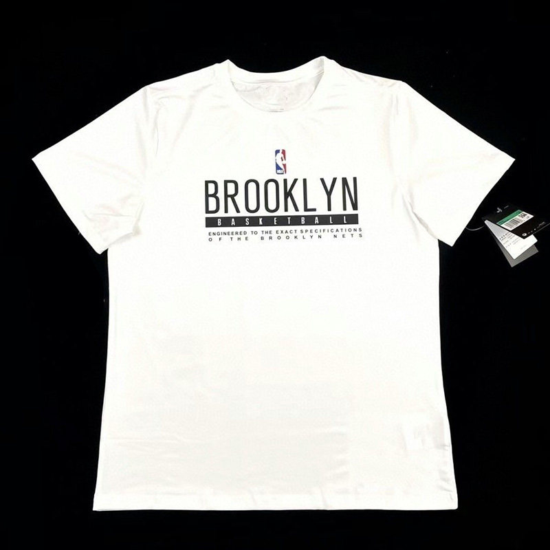 2023夏季新赛季brooklyn篮网队男子运动休闲短袖篮球速干训练t恤