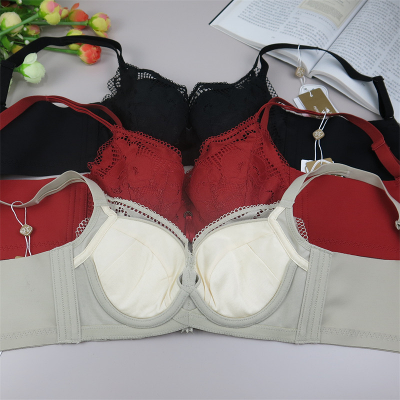 完美闺蜜内衣2022新款女小胸滋养亲肤蚕丝杯软钢圈聚拢文胸GM0026