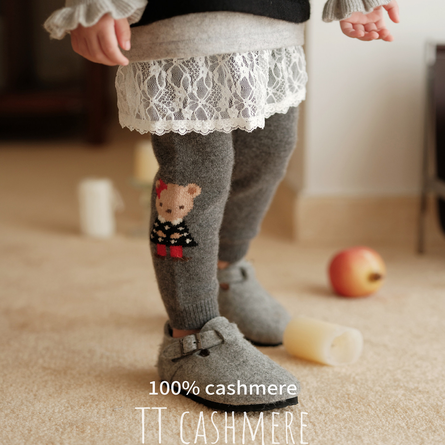 TT cashmere纯山羊绒秋冬卡通小熊加厚保暖百搭羊绒打底裤儿童,童装/婴儿装/亲子装,裤子,淘宝优惠券,粉丝福利购,淘宝优惠卷
