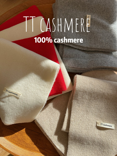 TTcashmere山羊绒单起针亲子纯羊绒柔糯围巾