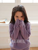 TTcashmere秋冬双股女童宝宝INS小葡萄紫色甜美加厚儿童羊绒衫