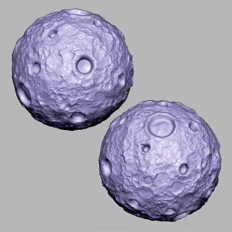 月球星球圆珠珠子圆雕图三维立体图雕刻机stl文件3d打印模型1581