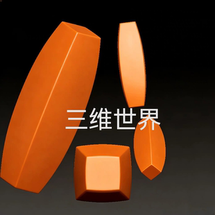 Stl长素四面方珠圆雕图方珠子精雕图桶珠浮雕图橄榄形棱形图stl