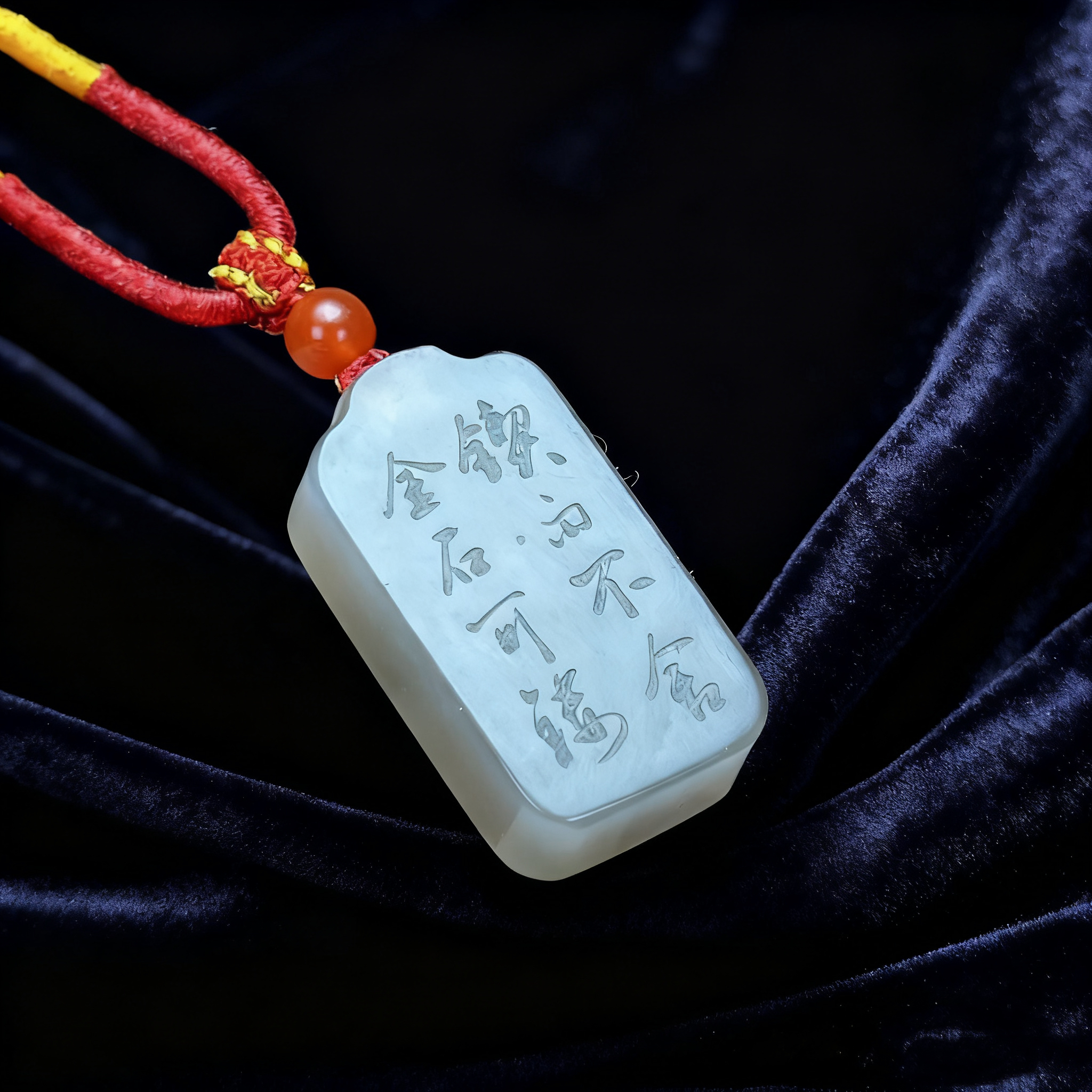 刻字玉牌和田玉挂件定制诗词锲而不舍吊坠书法平安无事毕业礼物