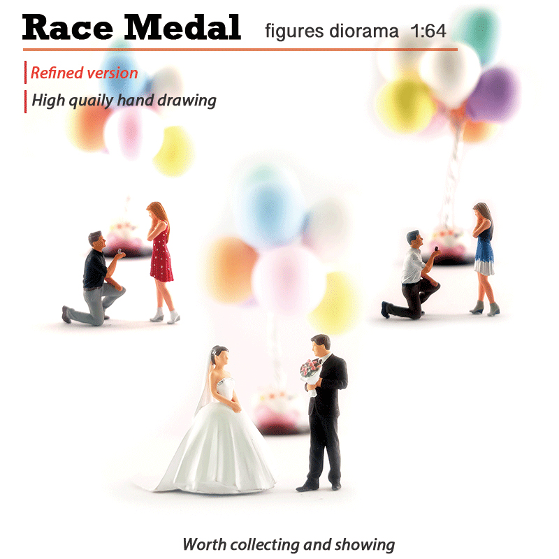 结婚求婚静态手办RACEMEDAL