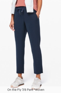 洛城记 美代 lululemon On the Fly 7/8 Pant Woven 休闲裤