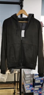 洛城记 美代  VINCE 秋冬嫩羊皮摩卡棕男士皮衣 国现