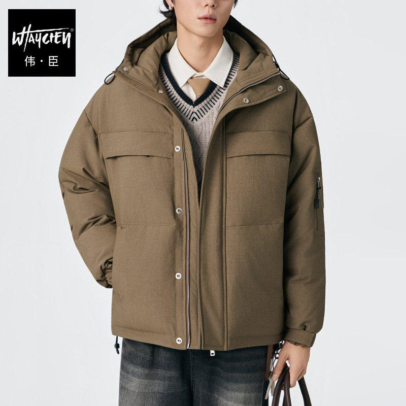 伟臣大码男装羽绒服加肥加大男外套冬季冬装潮胖90鸭绒