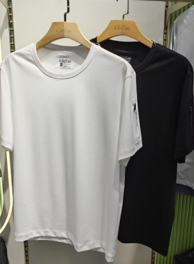 驰色2025夏季新男士圆领短袖T恤液氨棉磁疗上衣82501 82502 82503