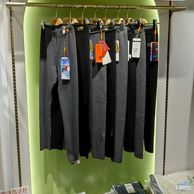 凯蒂芬加厚螺纹女士羊羔绒打底裤