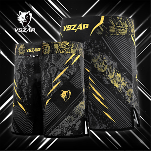 VSZAP搏击格斗踢拳运动泰拳击速干训练MMA短裤男毒液健身UFC比赛