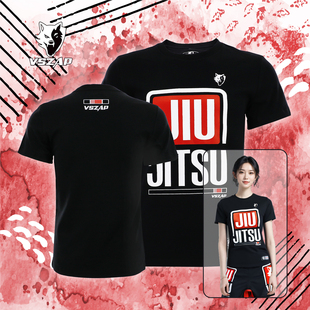 VSZAP巴西柔术JIU T恤男女休闲格斗搏击服 JITSU纯棉训练运动短袖