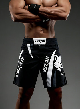 VSZAP运动健身短裤训练裤MMA泰拳格斗散打搏击UFC速干男柔术跑步