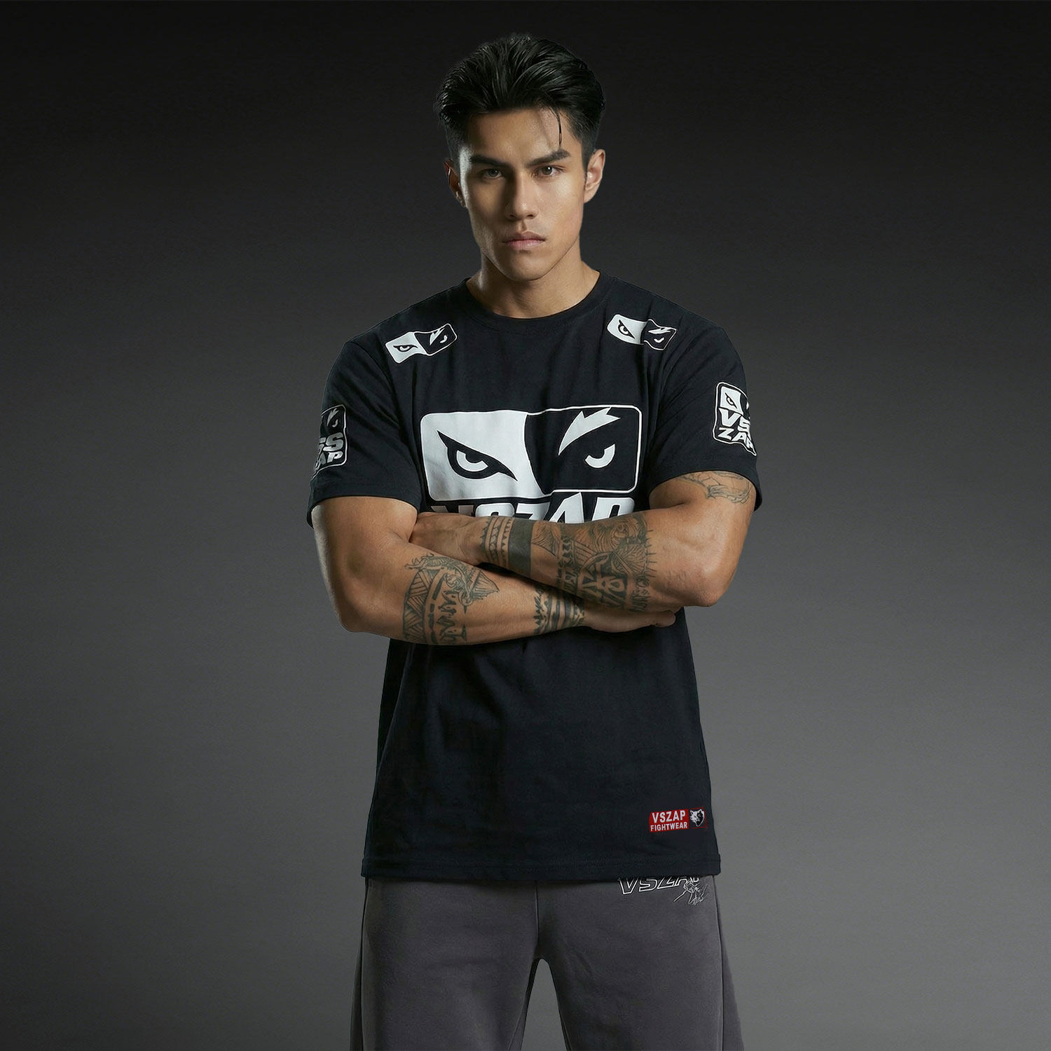 VSZAP搏击健身运动潮牌短袖T恤MMA泰拳击训练格斗UFC比赛运动纯棉