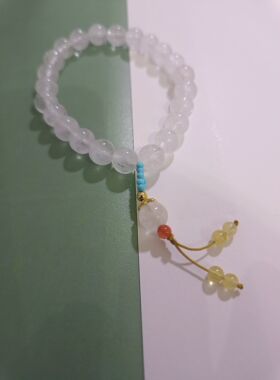 「春衫袖」天然白幽灵手串清新素雅石女手链清仓价