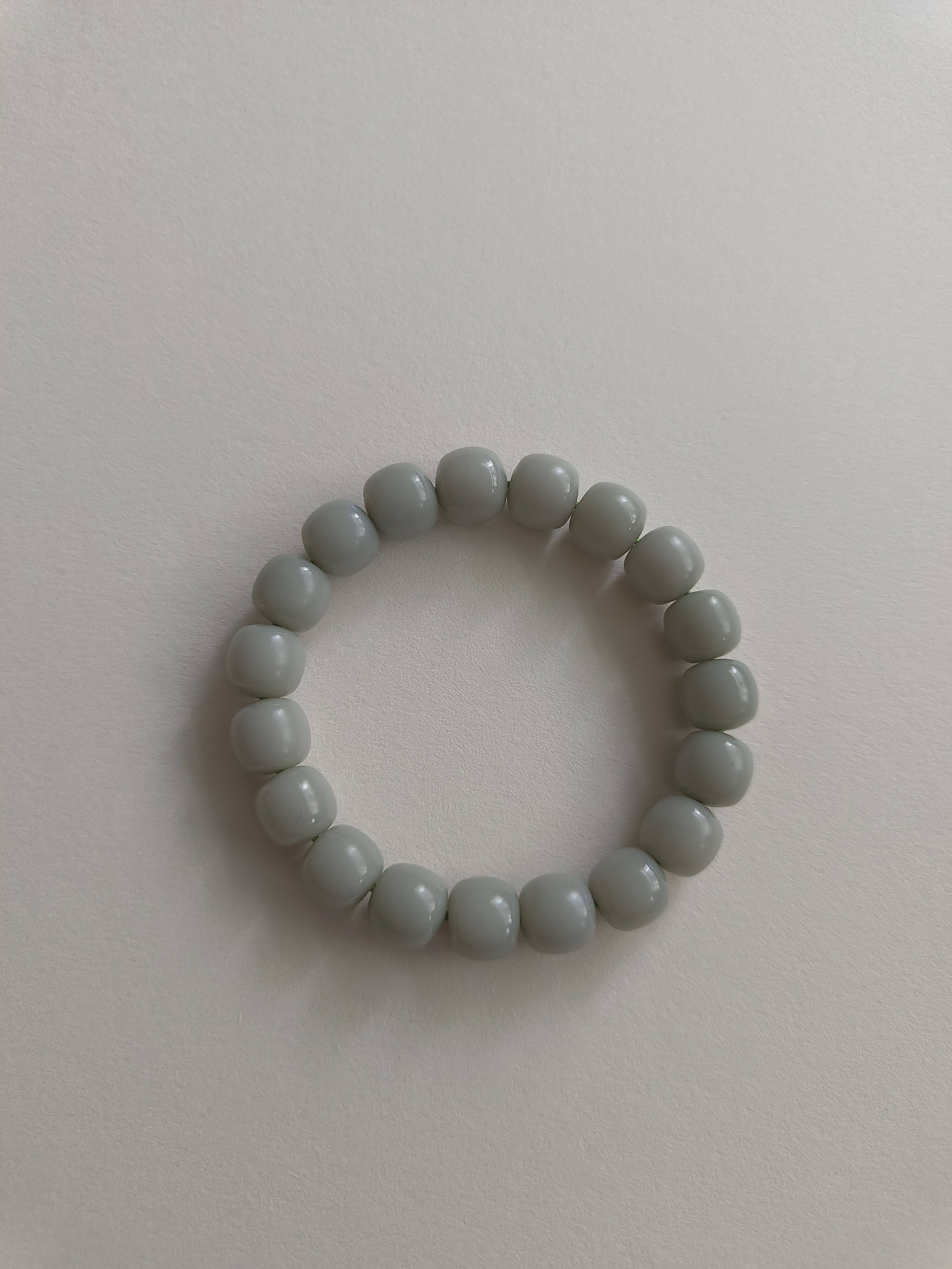 「润物」天然和田玉苹果珠手串米达老型桶珠手串文玩越盘越润